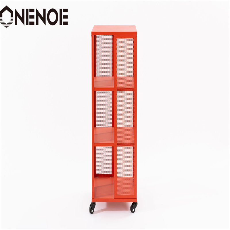 Onenoe Home Muebles modernos Metal Metal Archivo de estanterías Archivo de estantería Gabinete de marco sólido Gabinete de almacenamiento de almacenamiento con 3niveles
